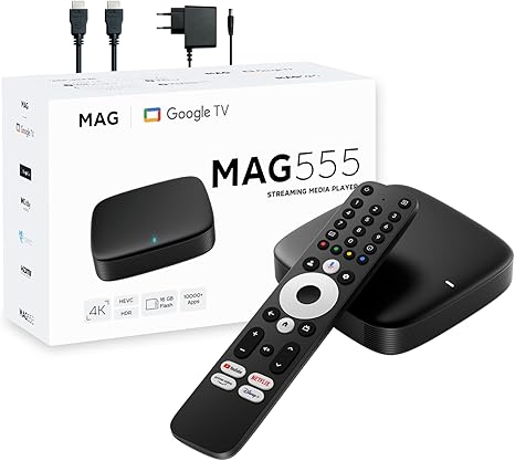 MAG555 Streaming Media Player Compatible with Google TV™ 2025